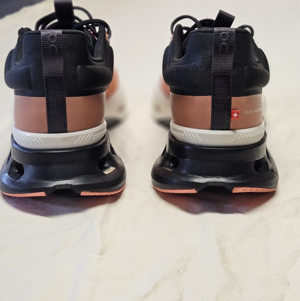 LIKE NEW- Mens, On CloudNova X, Coral and Black SZ. 12 - Picture 7 of 12